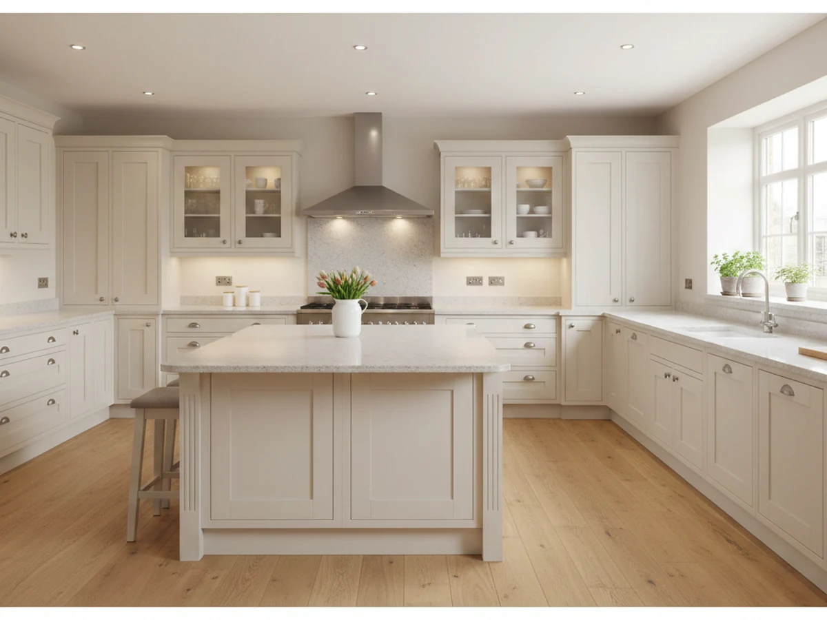 fitted-kitchen-cream-shaker-island-range-cooker-swansea-daffodil-carpentry fitted kitchen cream shaker island range cooker swansea daffodil carpentry
