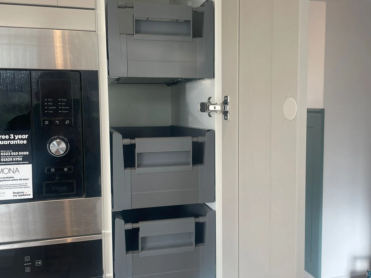 kitchen-cabinet-fitting-blum-pullout-drawers-open-larder-tower-swansea-daffodil-carpentry kitchen cabinet fitting blum pullout drawers open larder tower swansea daffodil carpentry